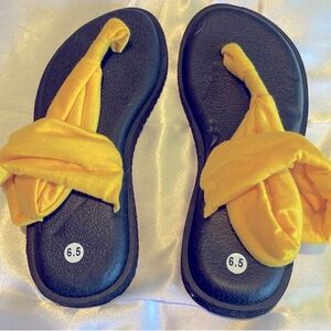 Yellow Knotted Sandals